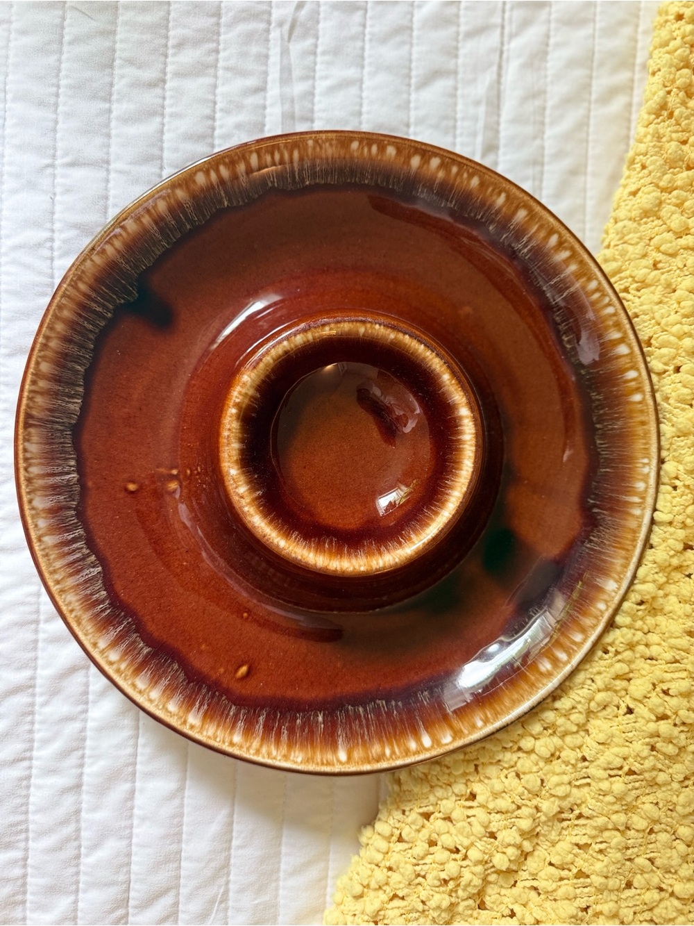 Vintage Kathy Kale Pottery Chip and dip dish